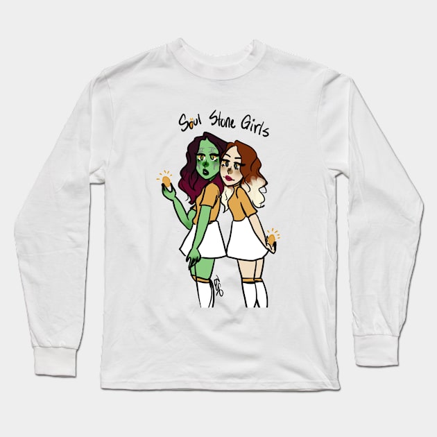 Soul Stone Girls Long Sleeve T-Shirt by MershadiesArt